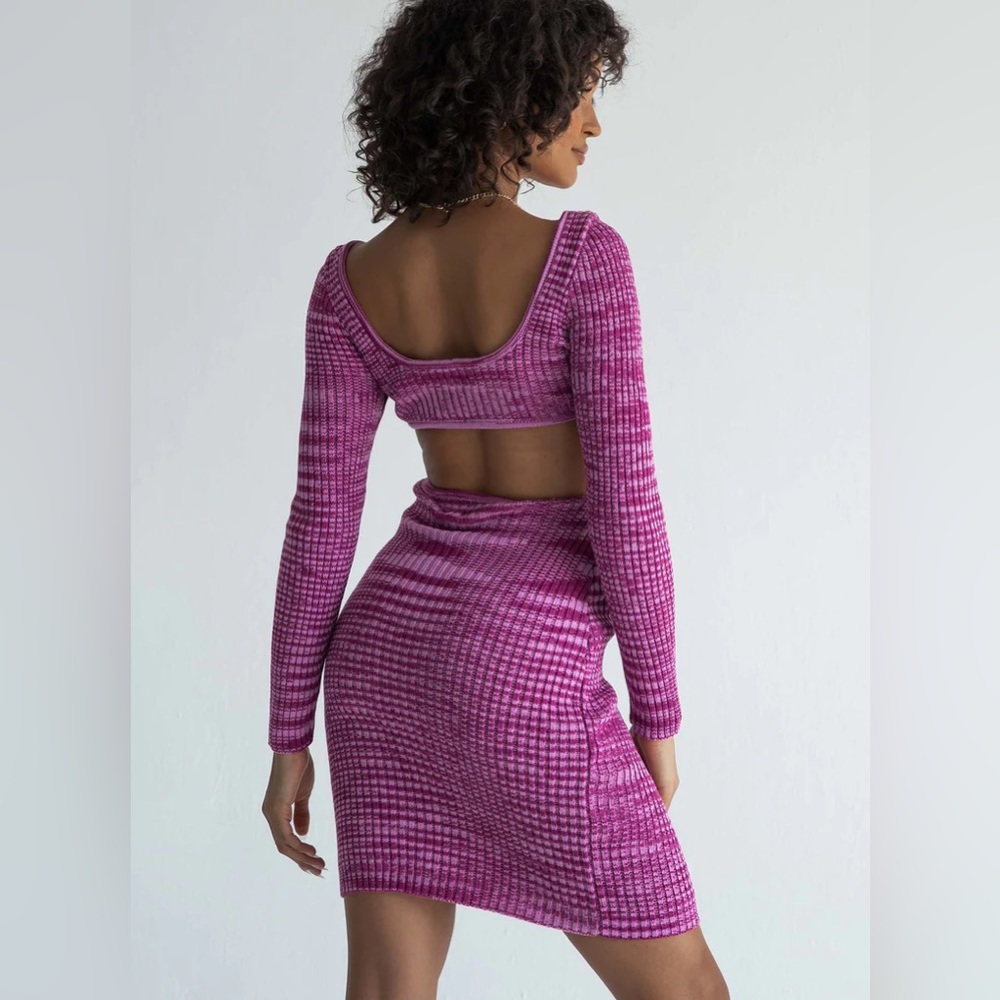 New Princess Polly LUCIA CUT OUT MINI DRESS PURPLE - Picture 3 of 4